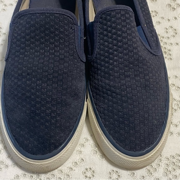 Sperry navy suede slip on sneakers size 9.5 - Picture 4 of 11